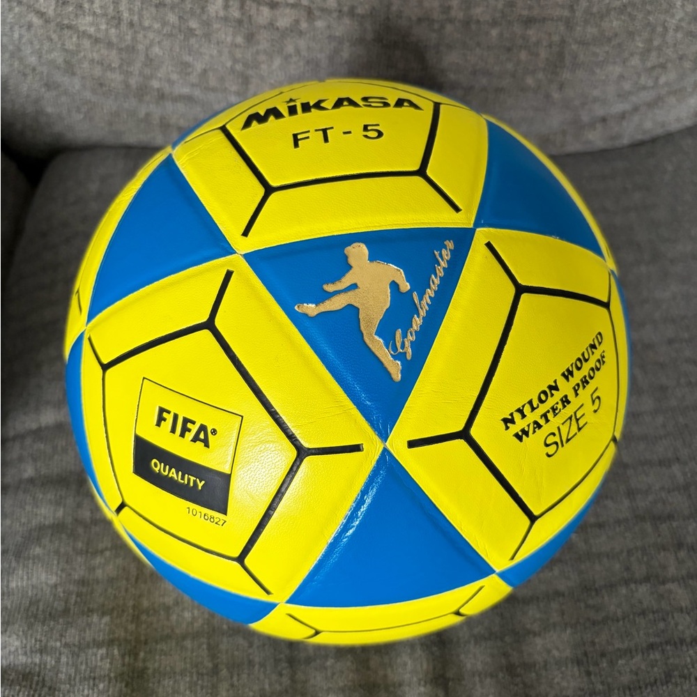 Mikasa FT-5 Blue and Yellow Soccer Ball